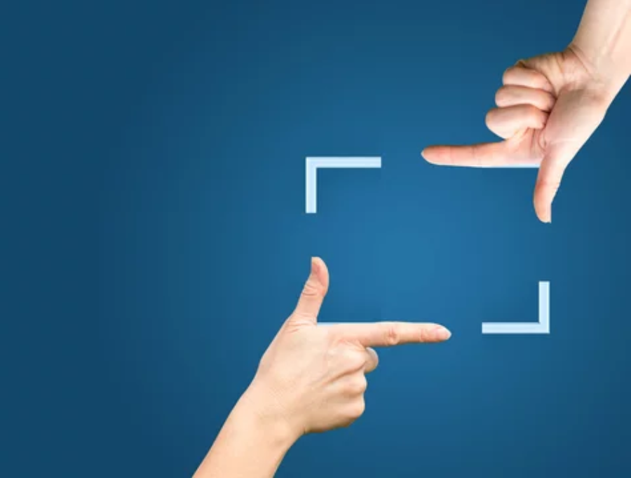 Hands forming a frame